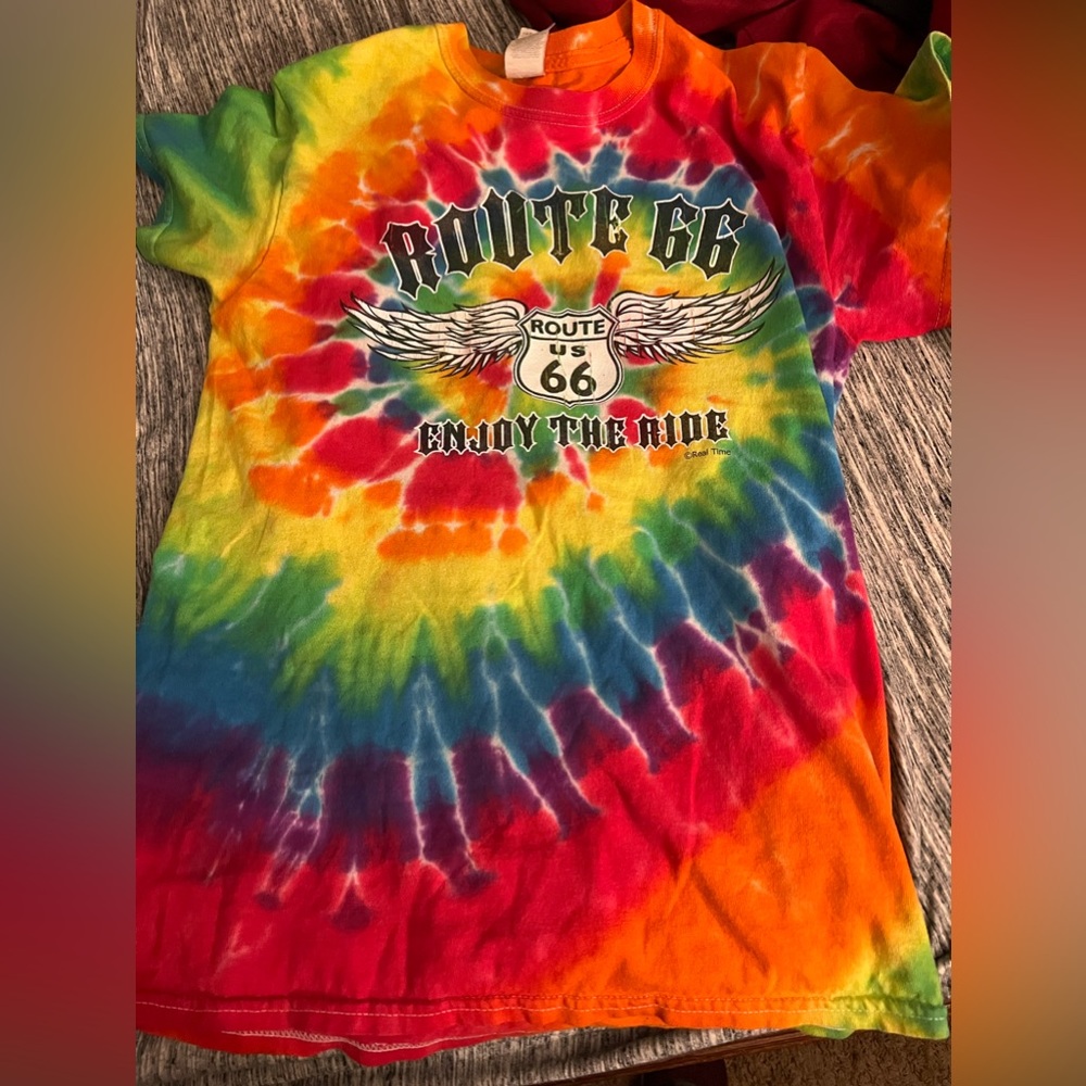 ROUTE 66 TYE DYE SHIRT (SMALL)